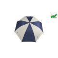 Customized advertising parasolpongee fabric white and blue  automatic straight umbrella for market